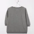 Il Gufo graphic-print sweater dress - Grey
