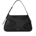 Ferragamo logo-print cut-out detailing shoulder bag - Black
