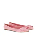 Ferragamo Vara bow-detailing leather loafers - Pink