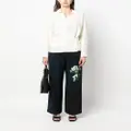 Victoria Beckham floral-print wide-leg trousers - Black