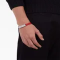 Ferragamo logo-engraved leather bracelet - Red