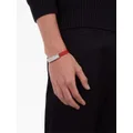 Ferragamo logo-engraved leather bracelet - Red