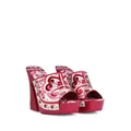 Dolce & Gabbana Majolica-print mules - Pink