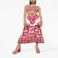 Dolce & Gabbana Majolica-print maxi skirt - Red