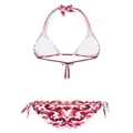 Dolce & Gabbana Majolica-print triangle bikini - White