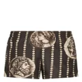 Dolce & Gabbana motif-print swim shorts - Black