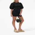 GANNI short-sleeve jacquard minidress - Black