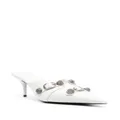 Balenciaga Cagole 80mm pointed mules - White