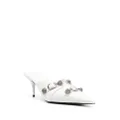 Balenciaga Cagole 80mm pointed mules - White
