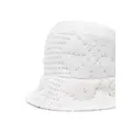 Comme Des Garçons Shirt crochet-knit cotton bucket hat - White