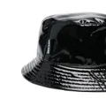 Moschino patent bucket hat - Black