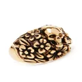Alexander McQueen The Floral Skull ring - Gold