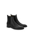 Ferragamo leather almond-toe boot - Black