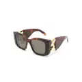 Stella McCartney Eyewear Falabella tortoiseshell-effect sunglasses - Brown