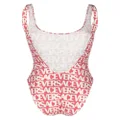 Versace Allover logo-print swimsuit - Pink