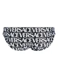 Versace logo-print drawstring swimming trunks - Black