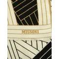 Missoni geometric-print frayed-edge blanket - Neutrals