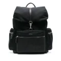 Zegna woven panel backpack - Black
