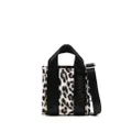 GANNI mini leopard-print tote bag - Black