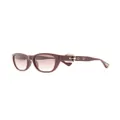 Moschino Eyewear buckle-detail round-frame sunglasses - Red