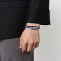 Alexander McQueen logo-embroidered bracelet - Black