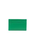 Alexander McQueen logo-stamp leather cardholder - Green