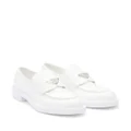 Prada Chocolate patent leather loafers - White