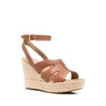 UGG braided-wedge heeled sandals - Brown