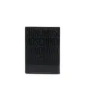 Moschino jacquard logo bi-fold wallet - Black