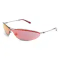Moncler Carrion shield sunglasses - Red