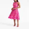 Oscar de la Renta Water Lily Guipure midi dress - Pink