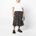 b+ab floral-print tiered skirt - Black