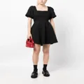 b+ab short-sleeve flared dress - Black