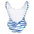 Roseanna Pamela zebra-print swimsuit - Blue