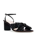Loeffler Randall Camellia crystal-embellished sandals - Black