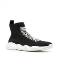 Moschino high-top knitted sneakers - Black