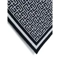 Balmain monogram-pattern wool scarf - Black
