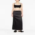 GANNI bead-detailing satin maxi skirt - Black