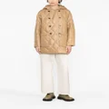 GANNI quilted hooded jacket - Neutrals