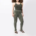 Dion Lee intarsia-knit slim-cut trousers - Green