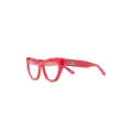 Balenciaga Eyewear logo-plaque cat-eye glasses - Red
