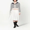 Miu Miu striped cashmere spread-collar cardigan - White