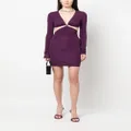 Dsquared2 cut-out detail V-neck minidress - Purple