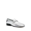Stuart Weitzman crystal embellished loafers - Silver