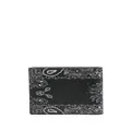 Philipp Plein paisley-print leather wallet - Black