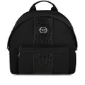 Philipp Plein logo-plaque zip-up backpack - Black