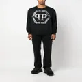 Philipp Plein logo-print cotton-blend sweatshirt - Black