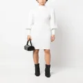 Philipp Plein cable-knit high-neck dress - White