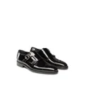 Jimmy Choo Finnion leather monk shoes - Black