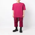 Rick Owens seam-detail short-sleeved cotton T-shirt - Purple